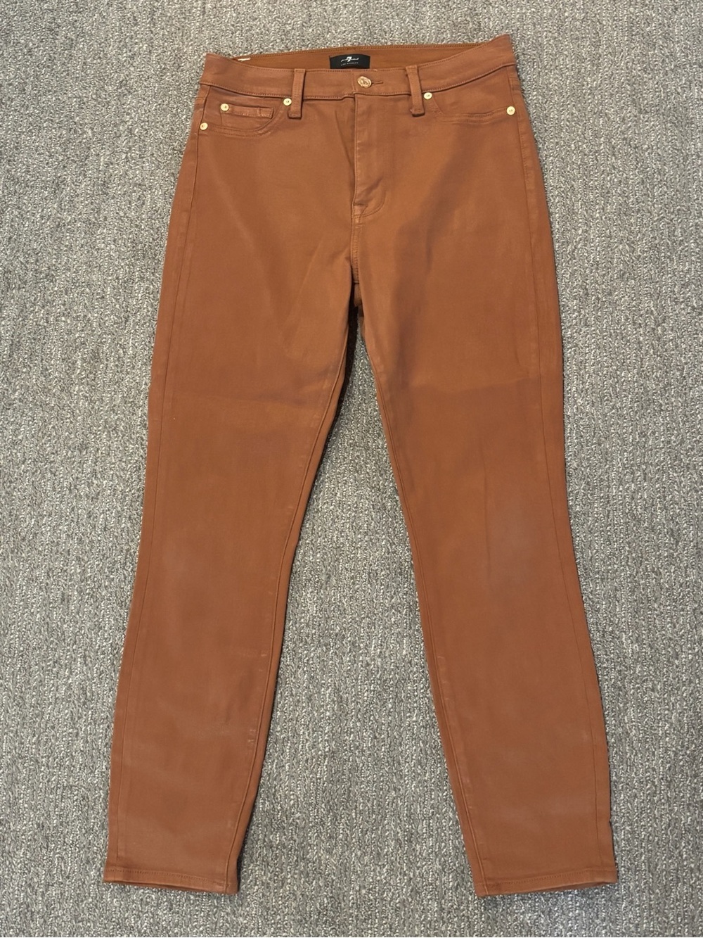 Faux denim suede 7 for all mankind ankle jeans/Nordstrom